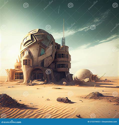 Abandoned Deserted Planet Powerful Futuristic Buildings In