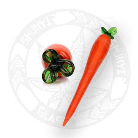 Glass Carrot Design Smoke Pipe Dab Tool Tobacco Pipes Accessories