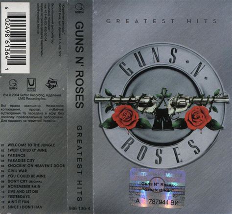 Guns N Roses Greatest Hits 2004 Cassette Discogs