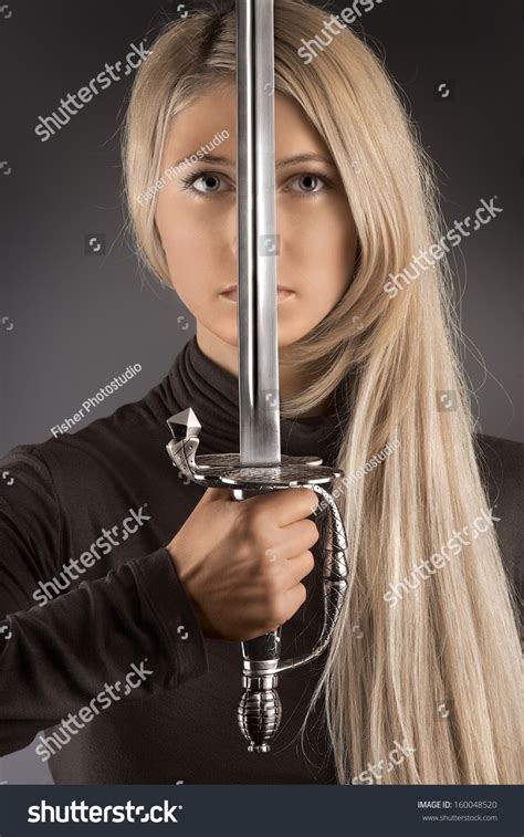 Beautiful Photo Woman Holding Sword Stock Photo Shutterstock