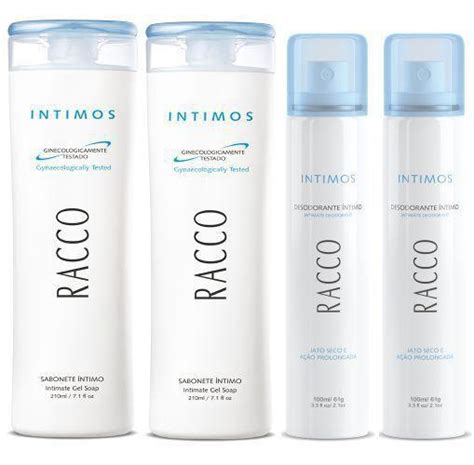 Kit C Sabonete Intimo E Desodorante Intimo Spray Jato Seco Racco