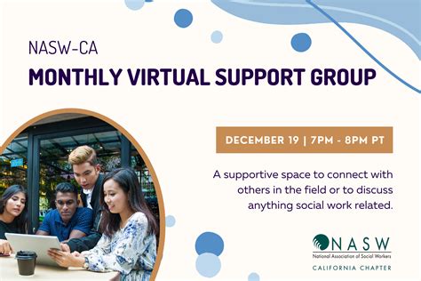 NASW CA Virtual Peer Support Group On December 19 NASWCANEWS ORG