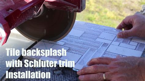 How To Install Tile Backsplash With Schluter Trim Youtube