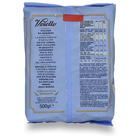 VOIELLO PASTA DI SEMOLA RIGATONI N 124 500 GR Paradiso Italiano