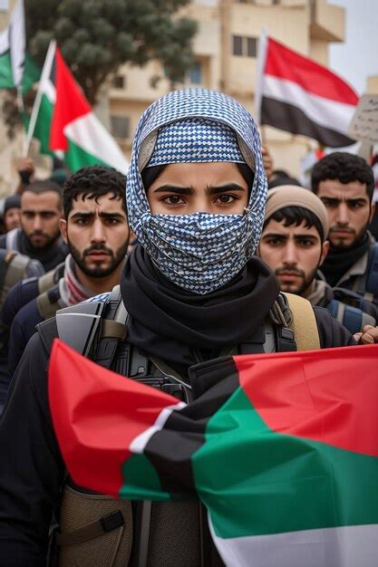 Palestina 15 De Febrero De 2023 Manifestantes Palestinos Luchando Por