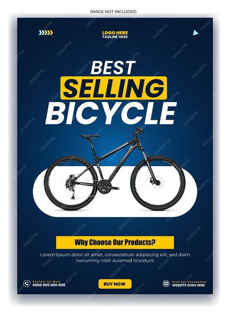 Premium Vector | Bicycle Sale ads promotional Flyer Template Design