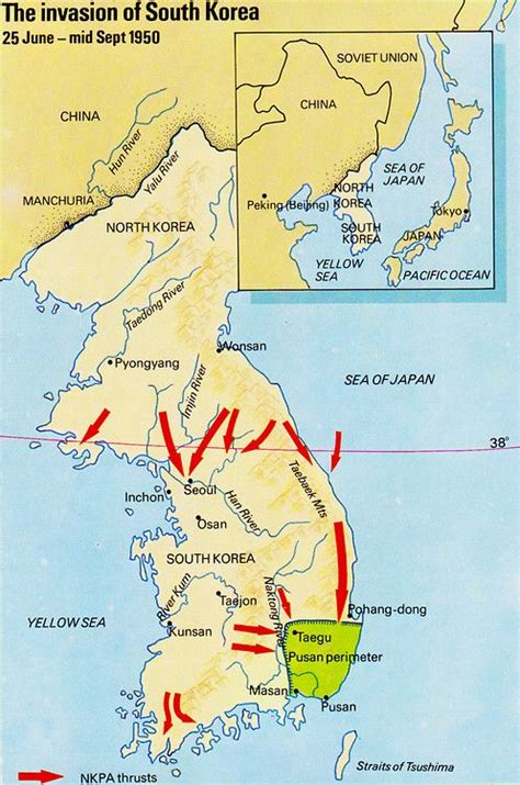 Korean War Map 1950 1953