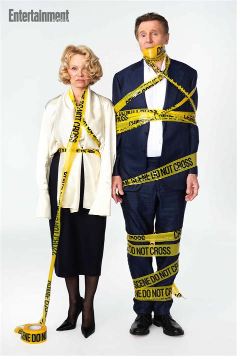 See The Naked Gun Stars Liam Neeson And Pamela Anderson Cover Shoot Photos