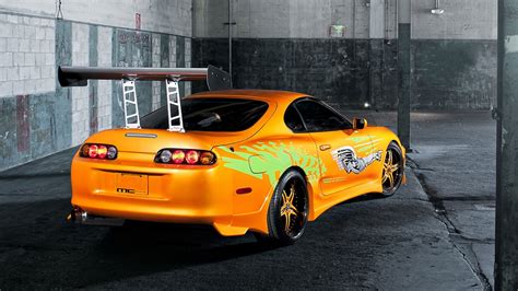 Free Wallpapers yellow toyota sports car coupe toyota supra