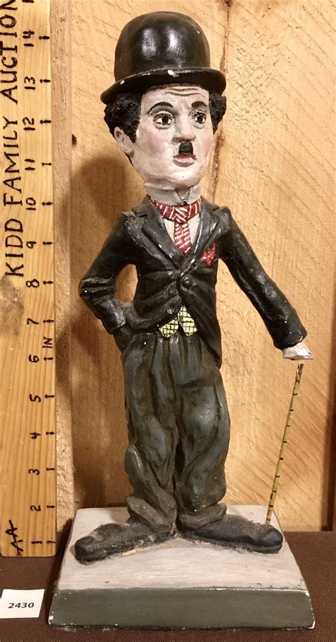 CHARLIE CHAPLIN RESIN STATUE - 13.5IN - Kidd Family Auctions