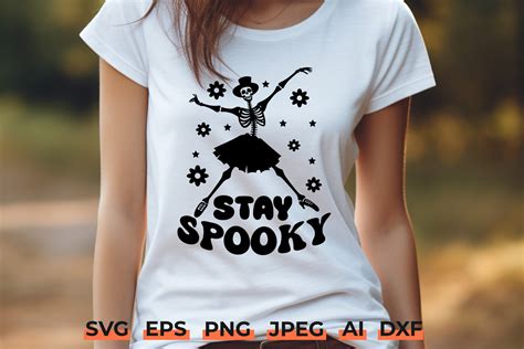 Stay Spooky Halloween Dancing Skeleton Gráfico por juicebox739