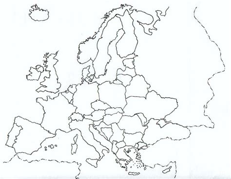 Planos Y Mapas Mapas Mudos De Europa