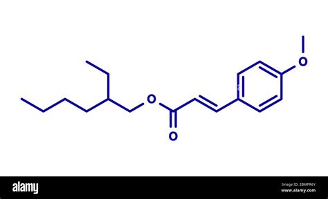 Octyl Methoxycinnamate Octinoxate Sunscreen Molecule Skeletal