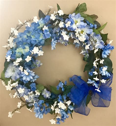 Shades Of Blue By Wreath Designs By Anita Wreaths Wreath Designs