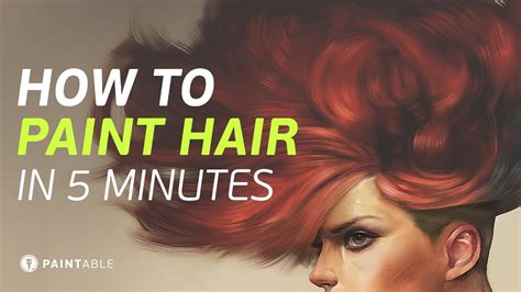 How To Paint Realistic Hair In Just 5 Minutes YouTube