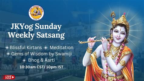 Jkyog Weekly Satsang Lecture By Swami Mukundananda Meditation Youtube