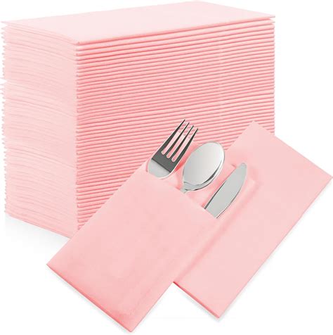 Amazon Pack Disposable Dinner Napkins With Flatware Pocket