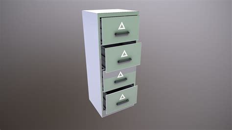 Futuristic Filling Cabinet 3d Asset Cgtrader