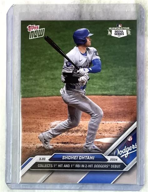 Shohei Ohtani Los Angeles Dodgers Debut Mlb Topps Now Carte En