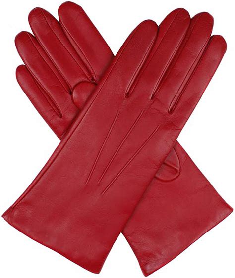 Dents Cashmere Lined Leather Gloves In Red Lyst