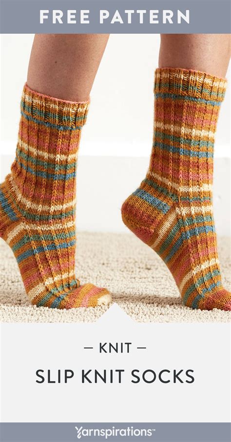 Free Slip Knit Socks Pattern Using Patons Kroy Socks Yarn Sock