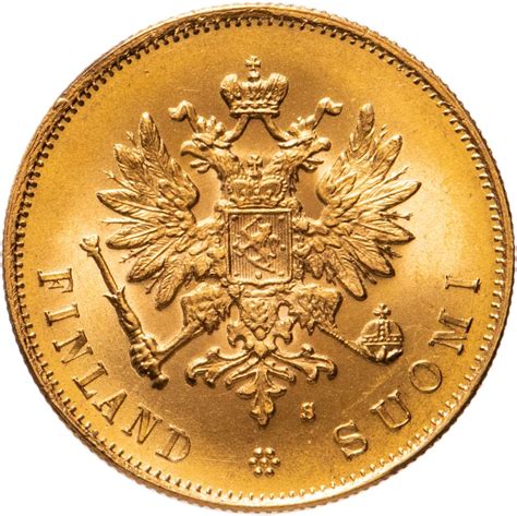 10 марок 1882 S, монета для Финляндии стоимостью 54500 руб.