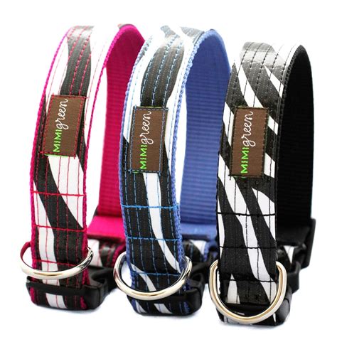 Mimi Green Cebra Loca Zebra Oil Cloth Dog Collar