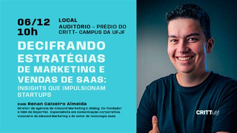 Critt UFJF sedia palestra sobre estratégias de SaaS para startups