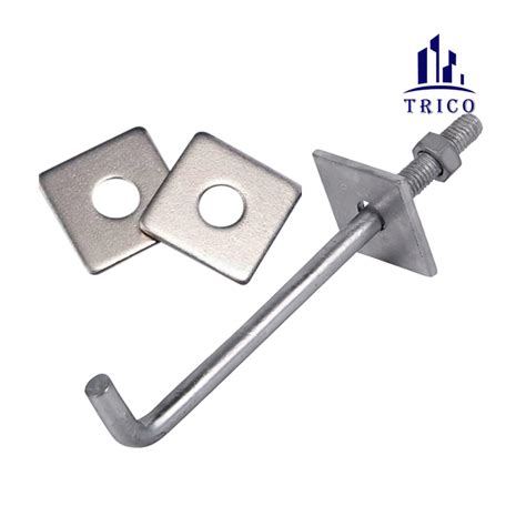 L Shaped Anchor Bolt With Nuts And Washer