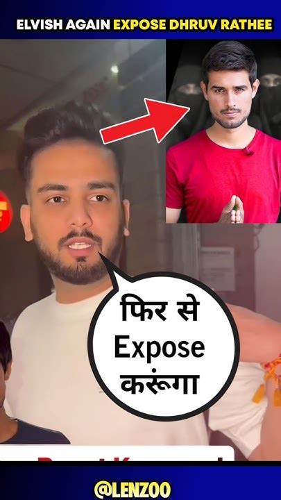 Elvish Yadav Again Expose Dhruv Rathee Youtube