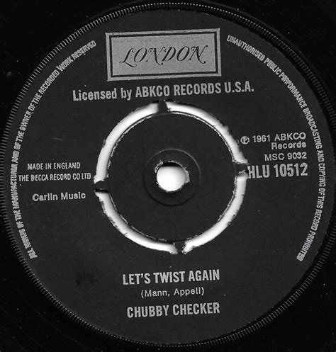 Chubby Checker Let S Twist Again Vinyl 7 Single 2 More 1975