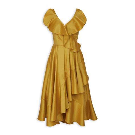 Gold Evening Wrap Dress 3072956 Essence