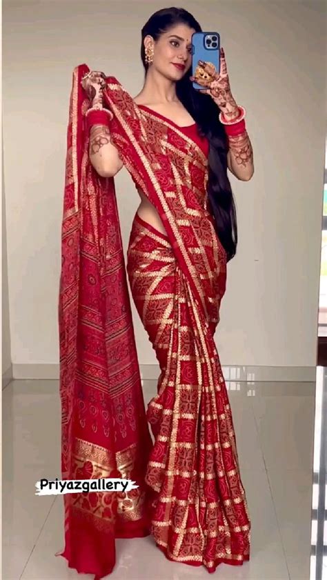 Red Special Saree For Karva Chauth Saree Trends Fashion Design Dress