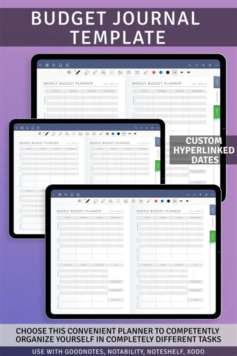 Budget Journal Template Budget Planner Household Budget Template