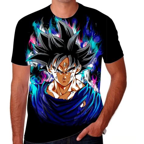 Camiseta Camisa Masculina Goku Dragon Ball Anime Promoção Escorrega o