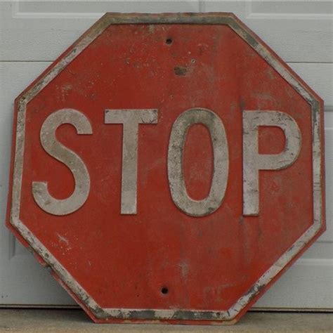 Vintage Stop Sign - Etsy