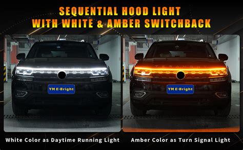 Car Led Light Strip Exterior Dynamic Scan Start Up Hood Light Strip