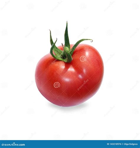 Tomate Vermelho Fresco Isolado No Fundo Branco Foto De Stock Imagem