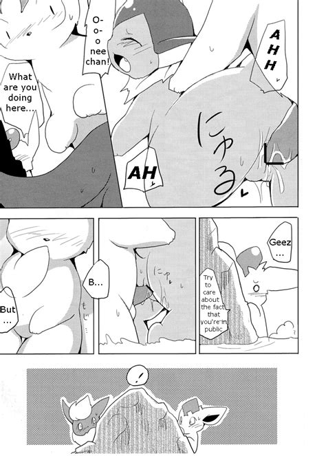 Rule 34 Azuma Minatsu Blush Censored Comic Eeveelution Female Jolteon Kemono Leafeon Male