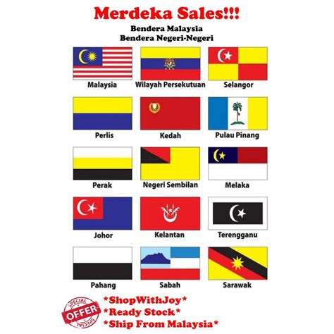 14 Bendera Negeri Dalam Malaysia