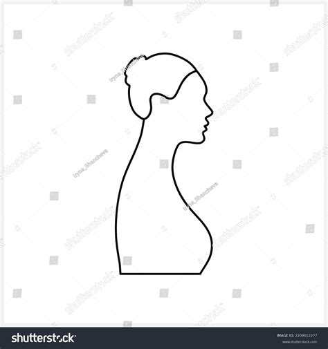 Silhouette Woman Isolated Face Profile View Stock Vector (Royalty Free ...