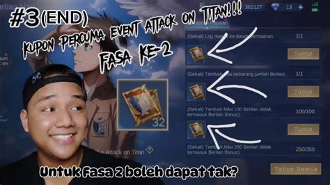 Kupon PERCUMA Event AOT Fasa Ke 2 Agaknya Boleh Dapat Tak Untuk Fasa