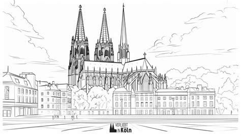 6 Malvorlagen mit dem Kölner Dom zum kostenlosen Download