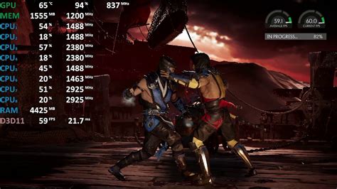 Mortal Kombat On Amd Ryzen U Vega Picasso Test Gameplay