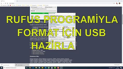 Rufus Ile Format I In Usb Hazirlama Temiz Kurulum Usb Si Olu Turma