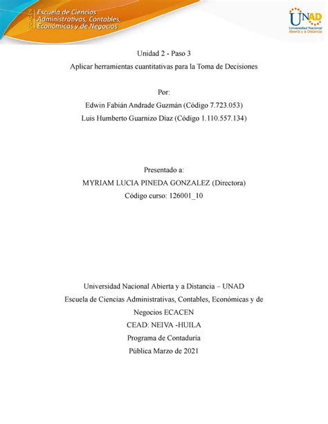 Habilidades Unidad 2 Paso 3 Unidad 2 Paso 3 Aplicar Herramientas