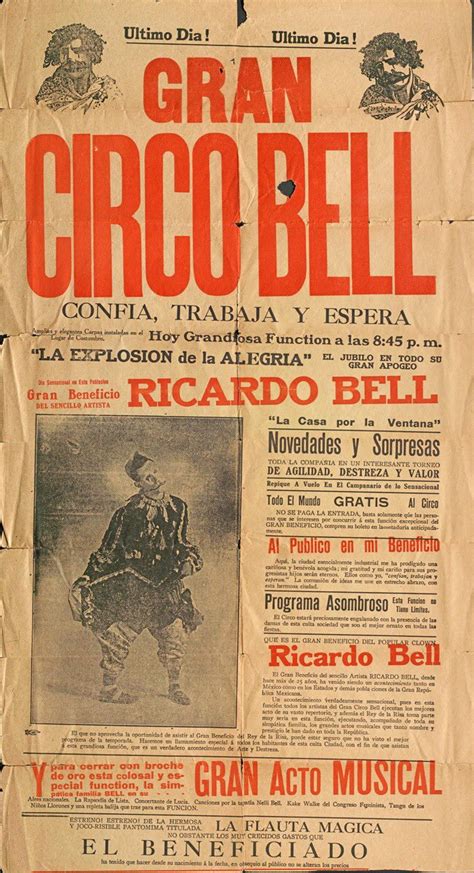 Tlatoani Cuauhtemoc On Twitter Poster Del Gran Circo Bell Cuyo Due O