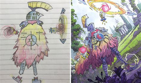 Dad Turns His Sons Doodles Into Anime Characters And The Result Is