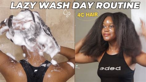 MY LAZY 4C HAIR WASH DAY ROUTINE NATURAL HAIR ROUTINE LOW