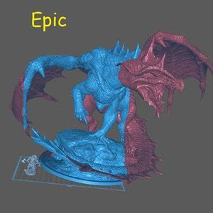 Chromatic Red Dragon Miniature Lord of the Print Dnd Miniatures Role Playing Game Tabletop ...